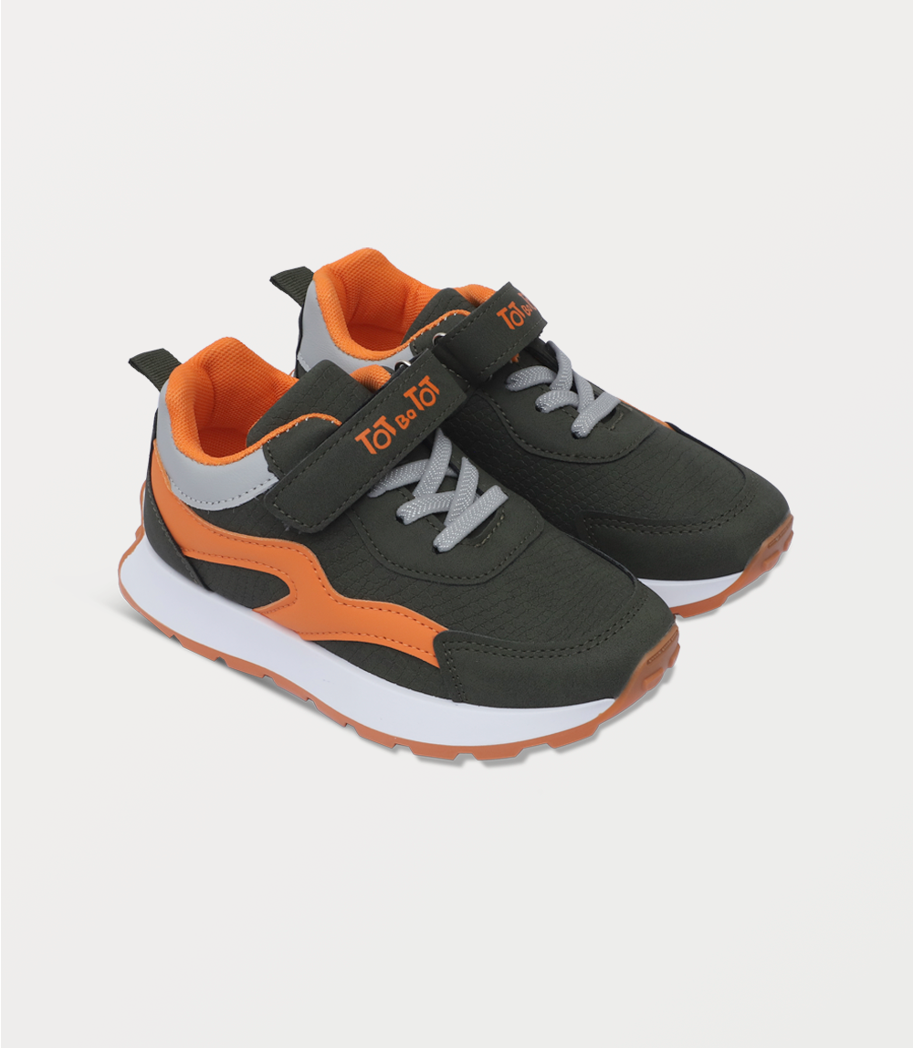 Boy Sneakers-KHAKI/GRN