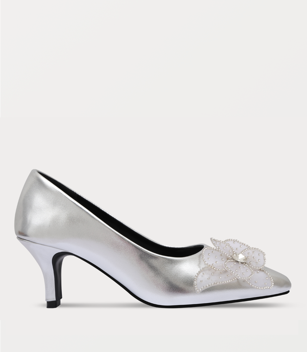 Women Court Shoes-SILVER