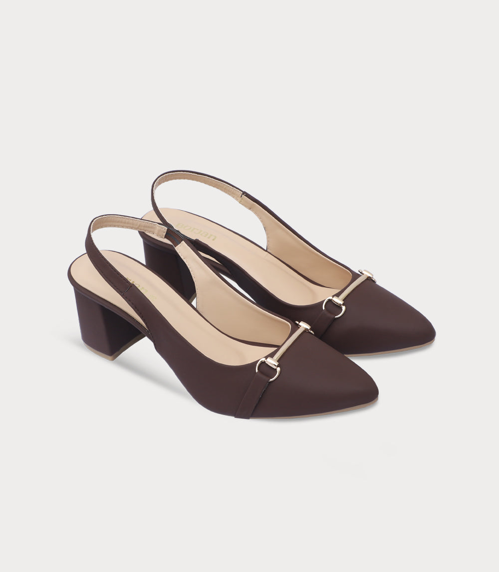 Women Sling Back-DARK BROWN