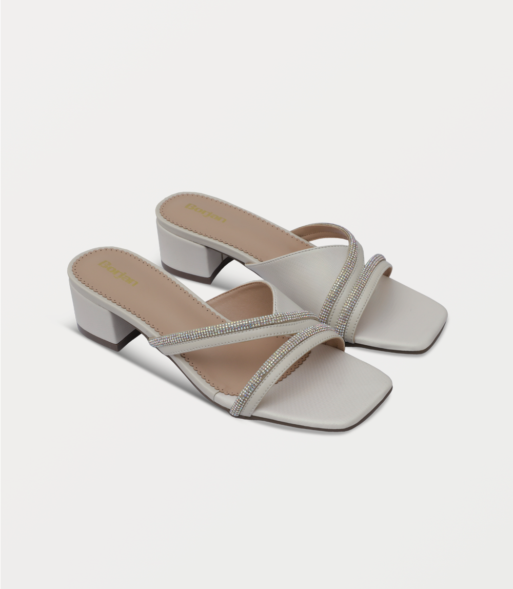 Women Slipper Heels-IVORY