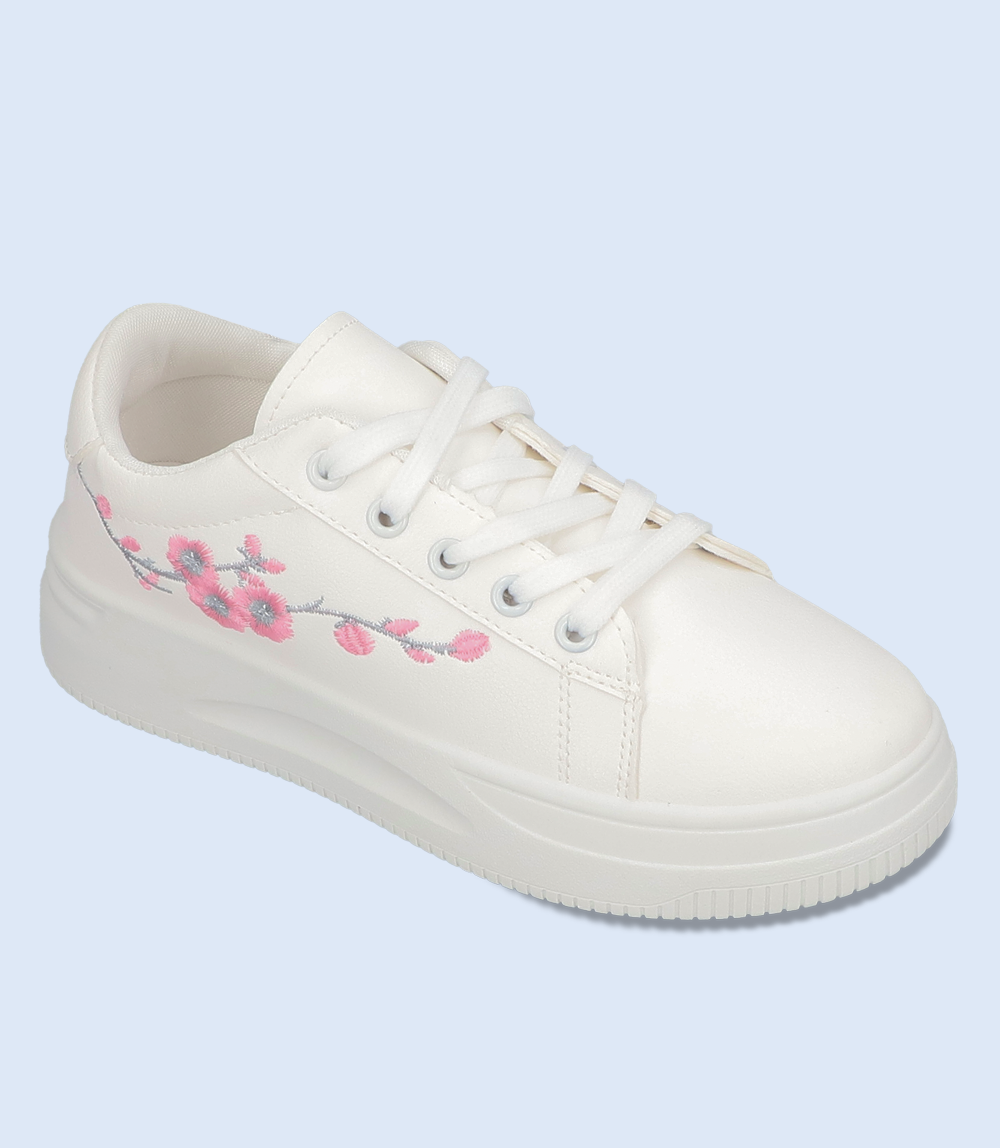 The pink 2025 white shoe