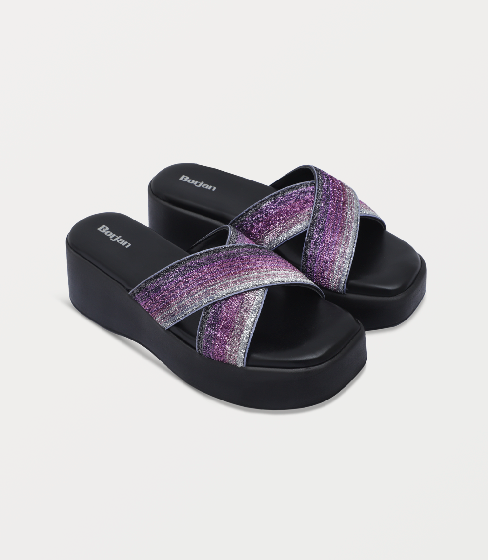 Women Platform Slipper-PURPLE