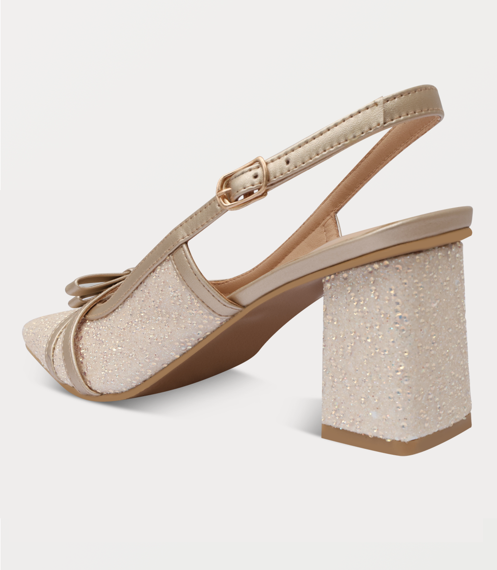 Women Sling Back-GOLDEN