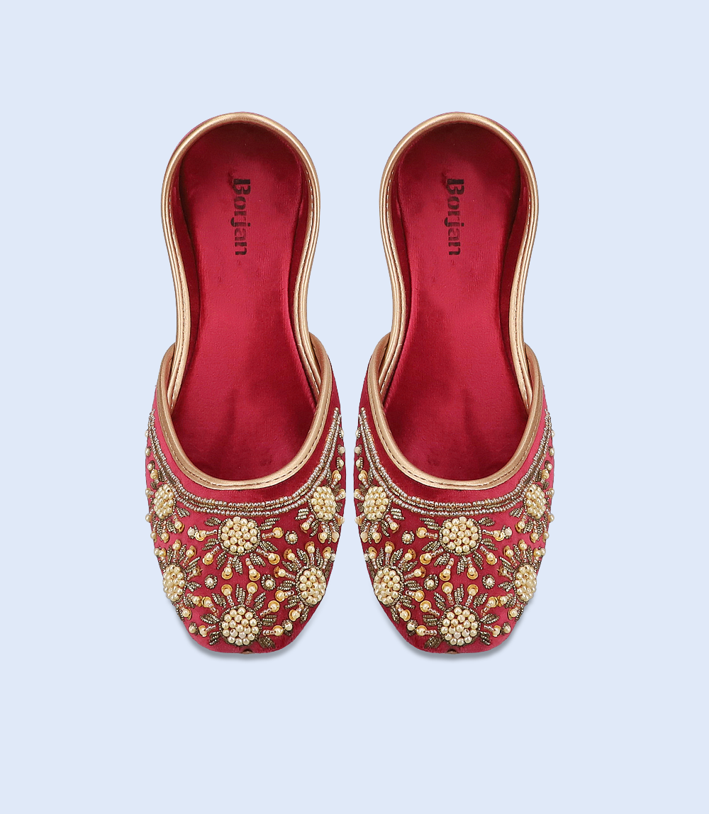 BW10087 Fuschia Women Khussa Borjan
