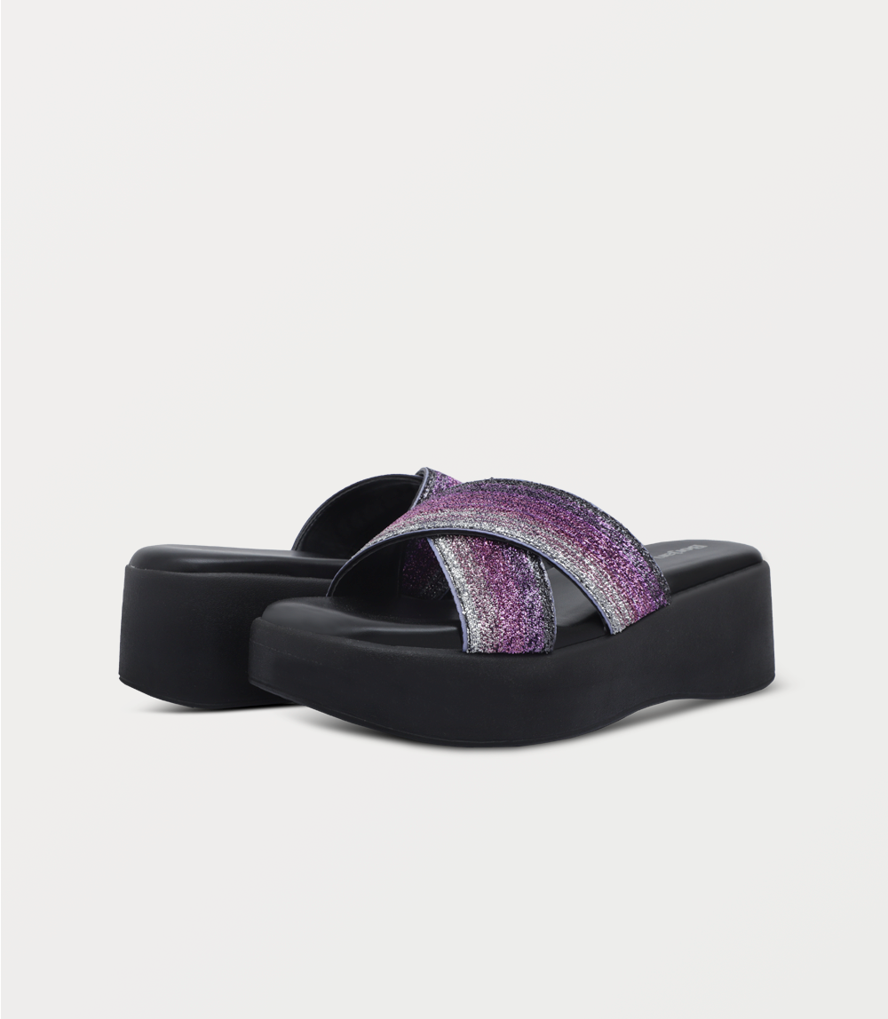 Women Platform Slipper-PURPLE