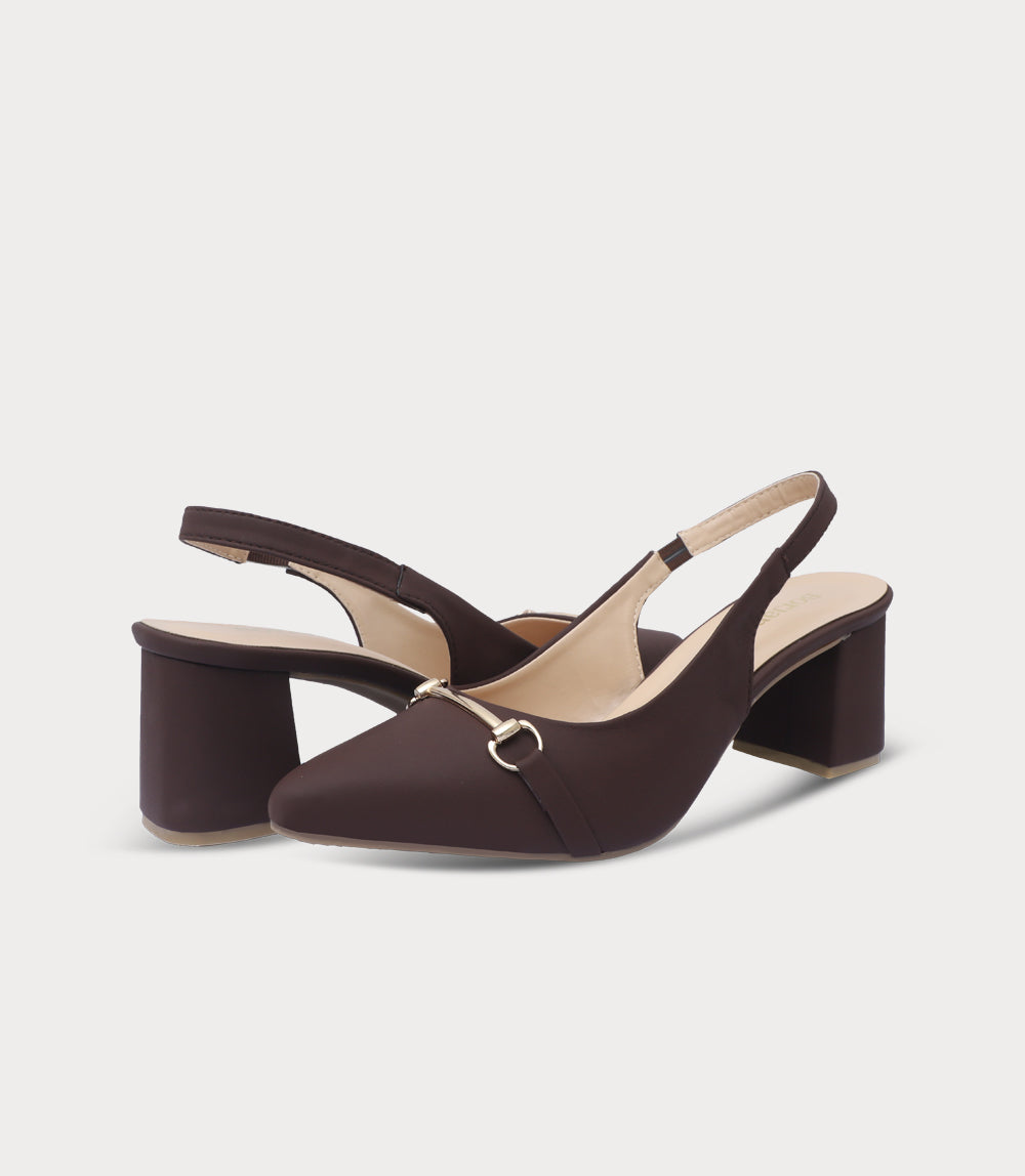 Women Sling Back-DARK BROWN
