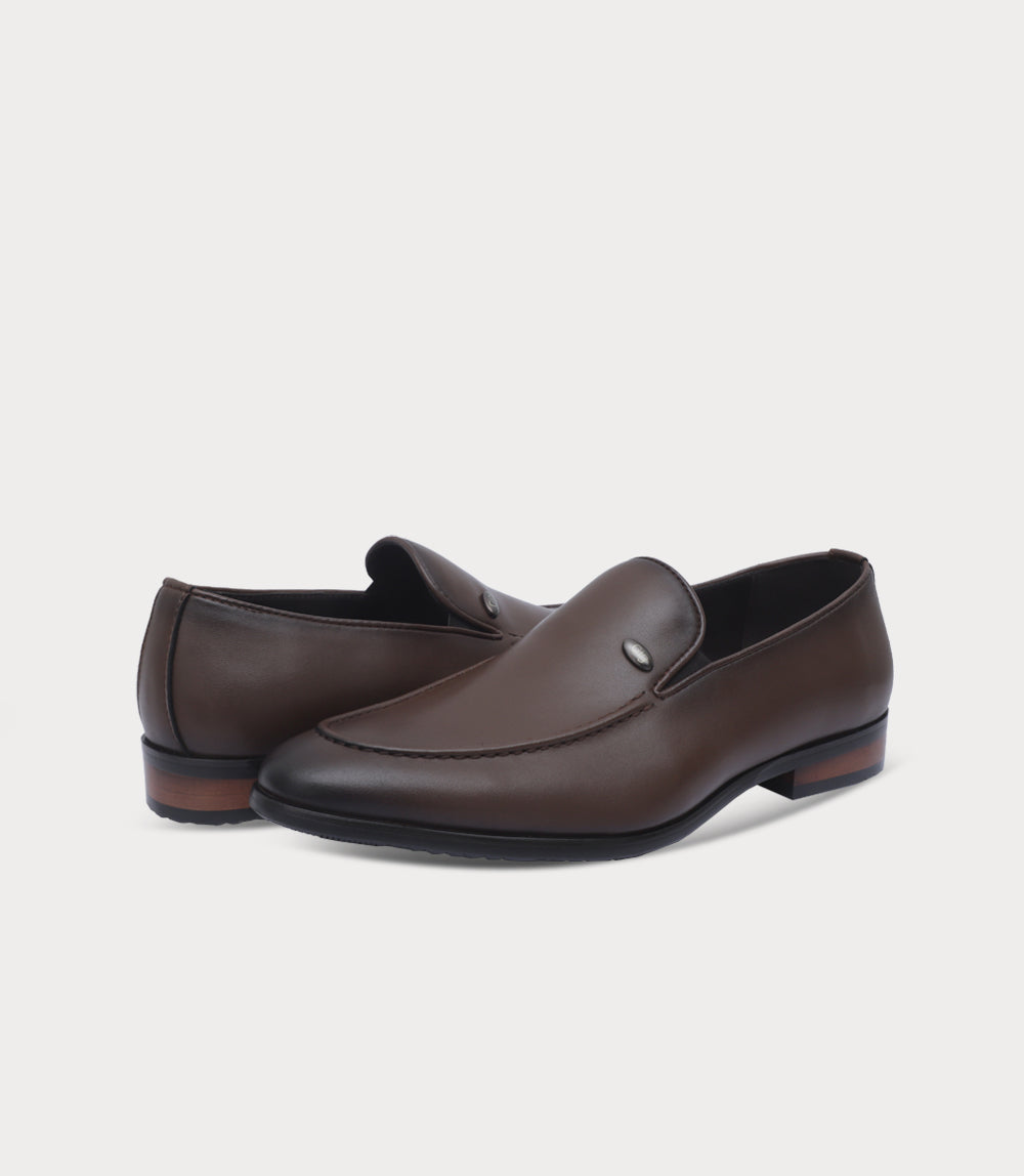 Men Slip On-BROWN