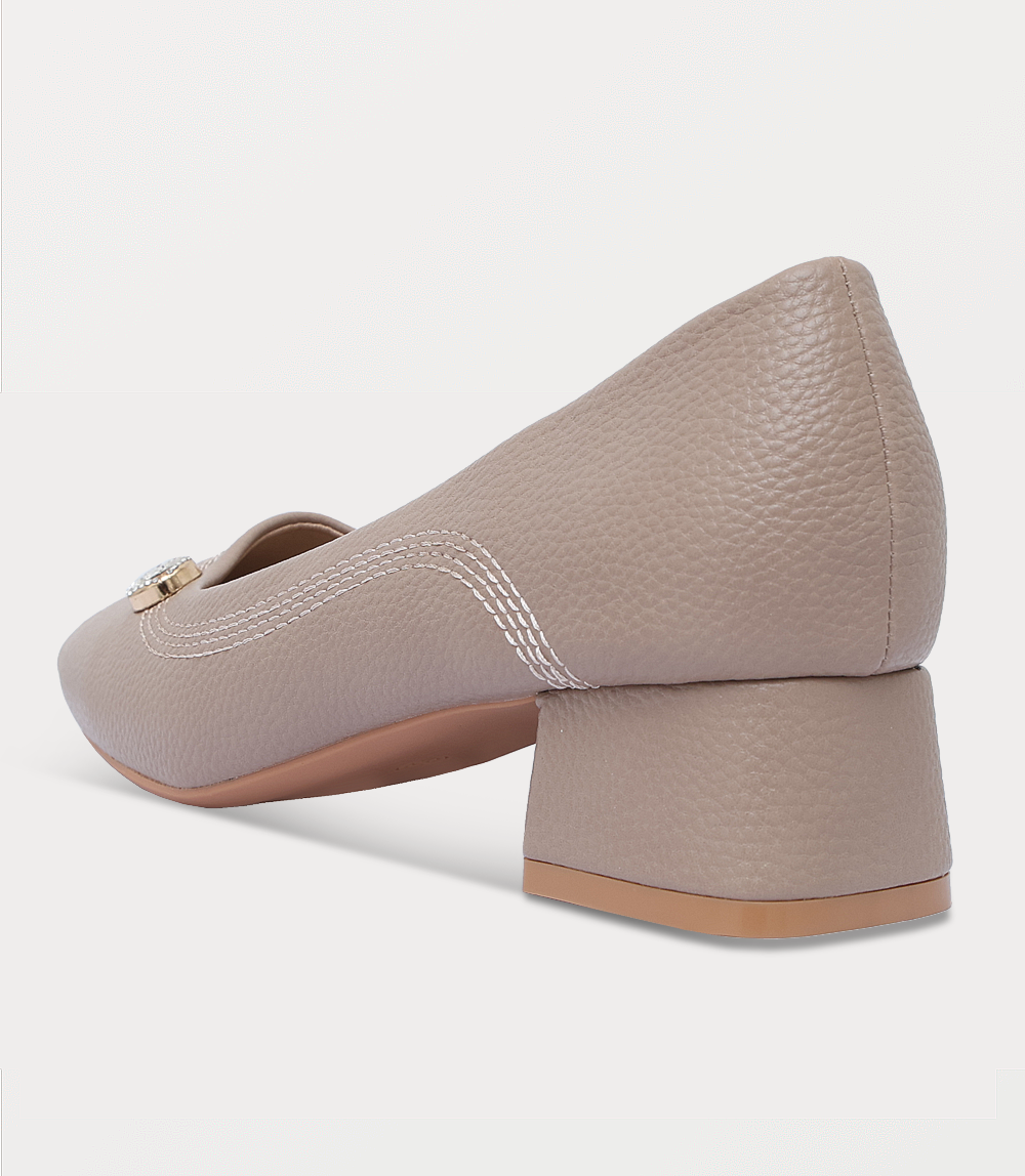 Women Court Shoes-KHAKI