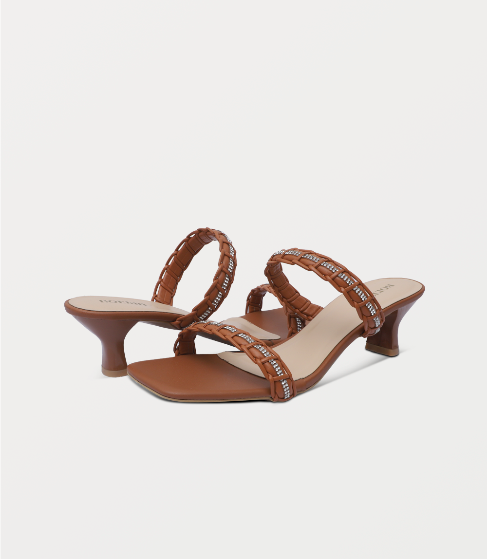 Women Slipper Heels-TAN