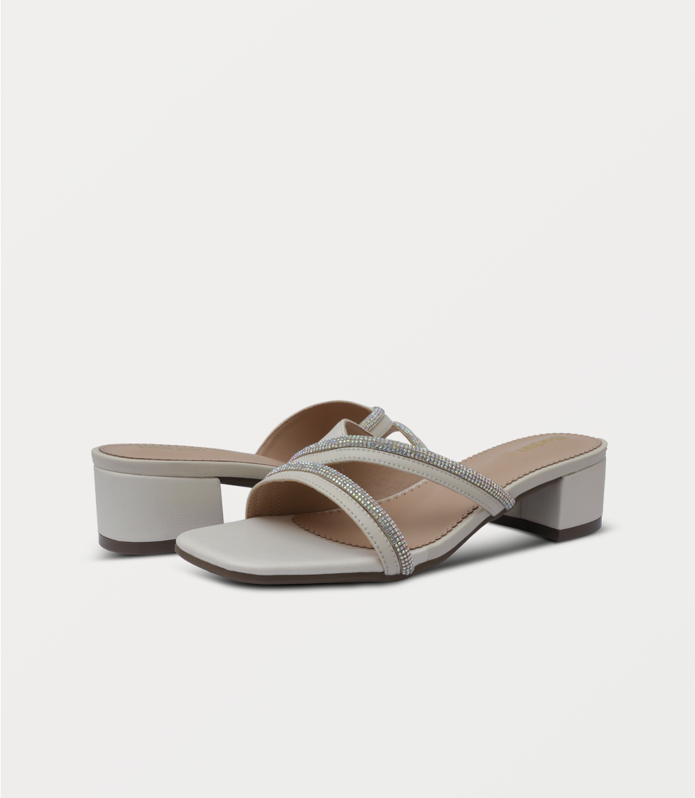 Women Slipper Heels-IVORY
