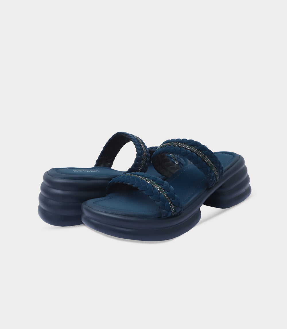 Women Platform Slipper-TEAL