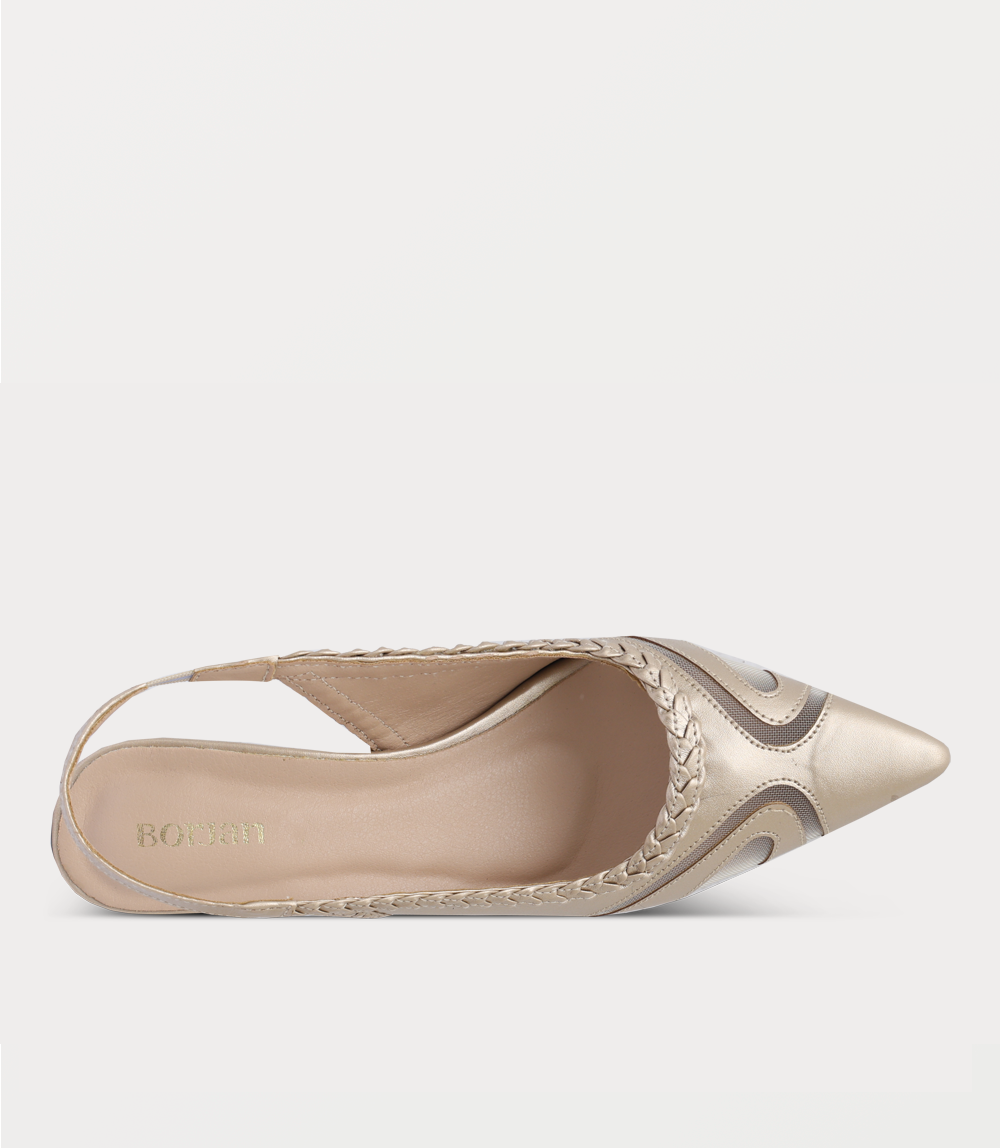 Women Sling Back-GOLDEN