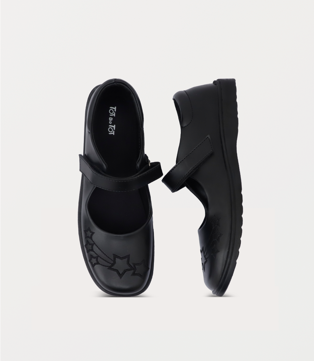 Girl School Shoes-BLACK