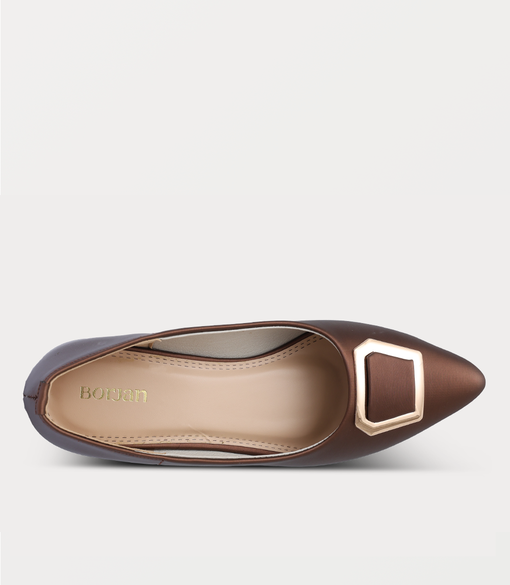 Women Court Shoes-BROWN