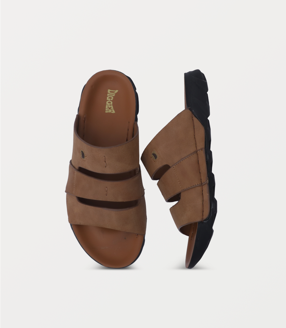 Men Slipper-LIGHT BROWN