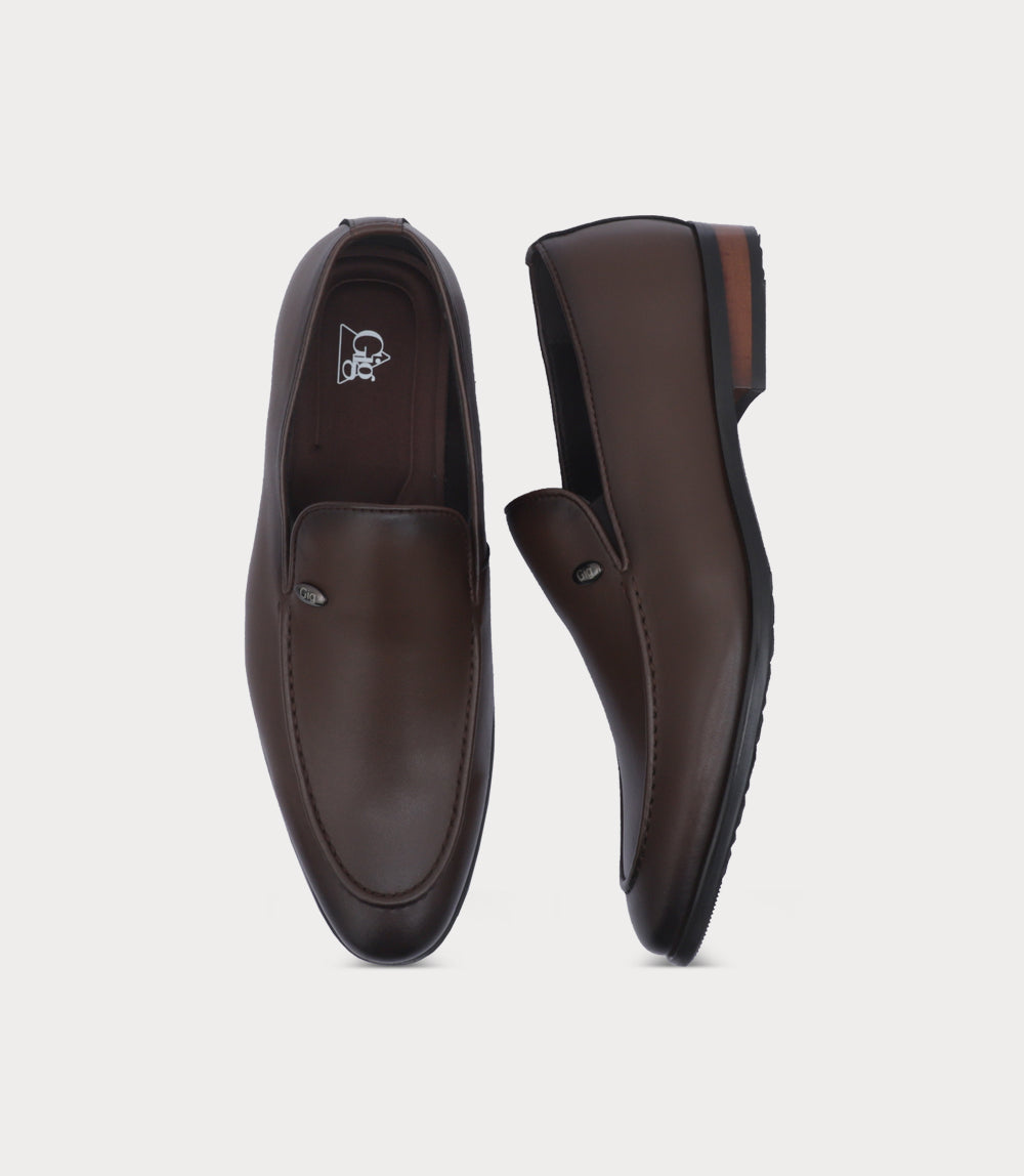 Men Slip On-BROWN