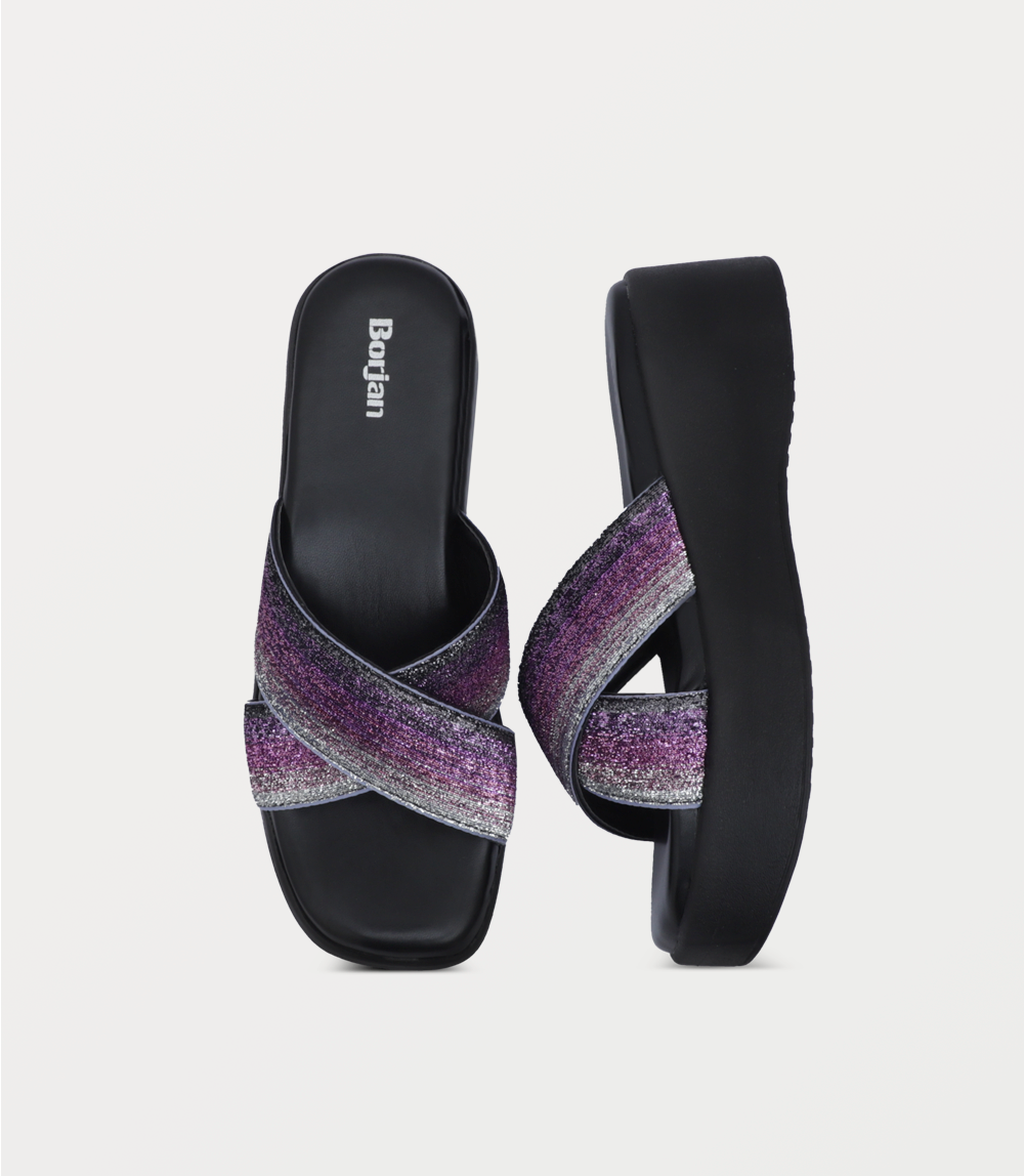 Women Platform Slipper-PURPLE