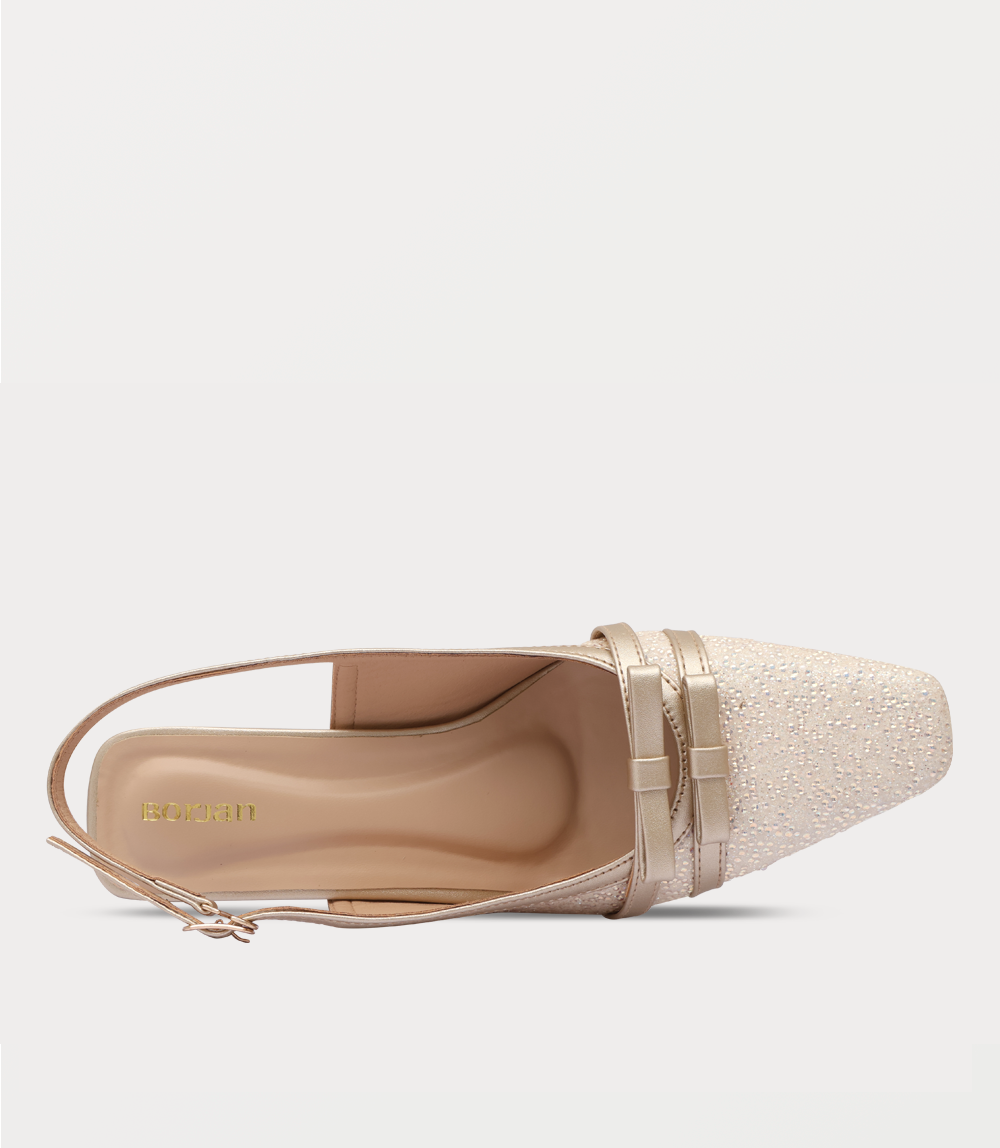 Women Sling Back-GOLDEN