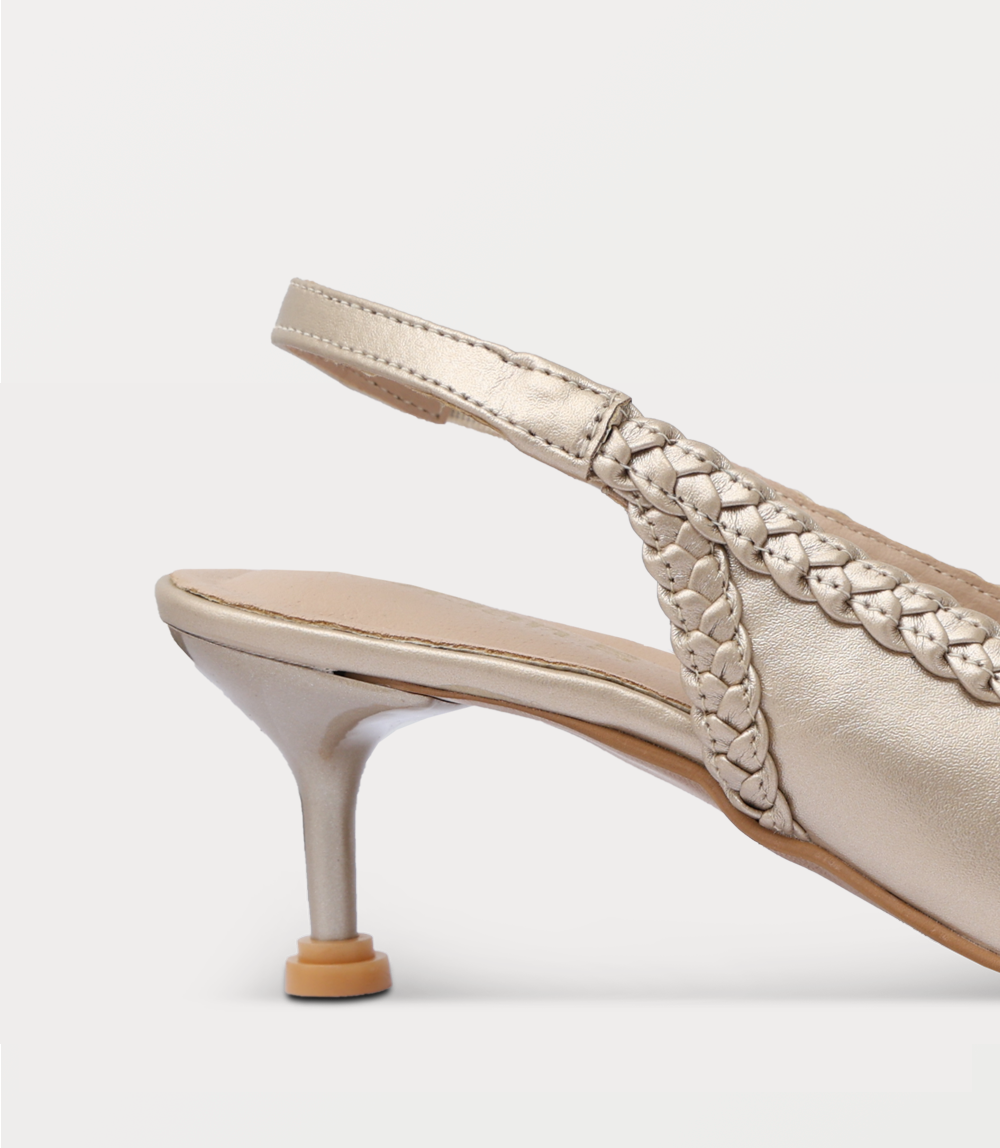 Women Sling Back-GOLDEN