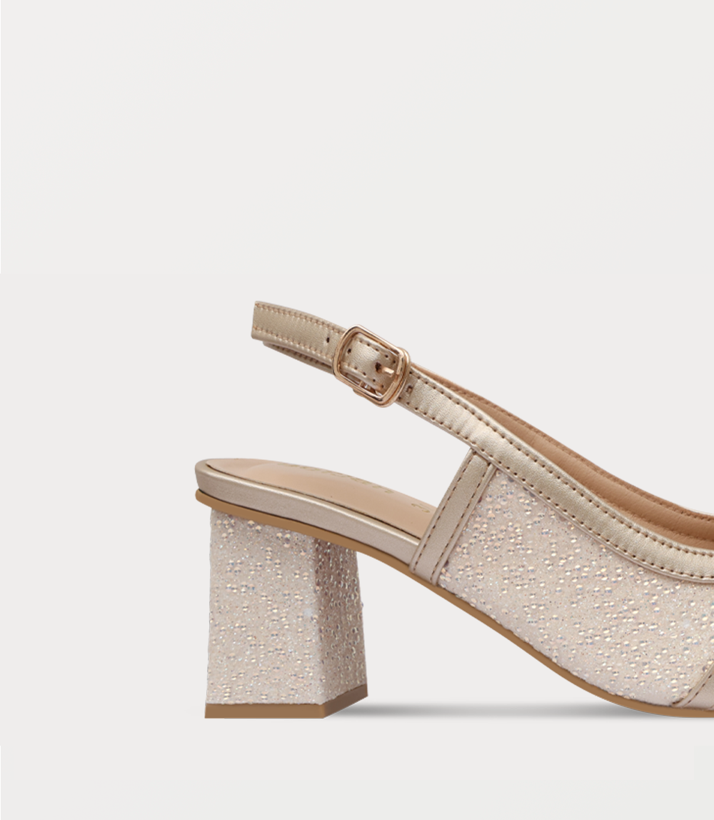 Women Sling Back-GOLDEN