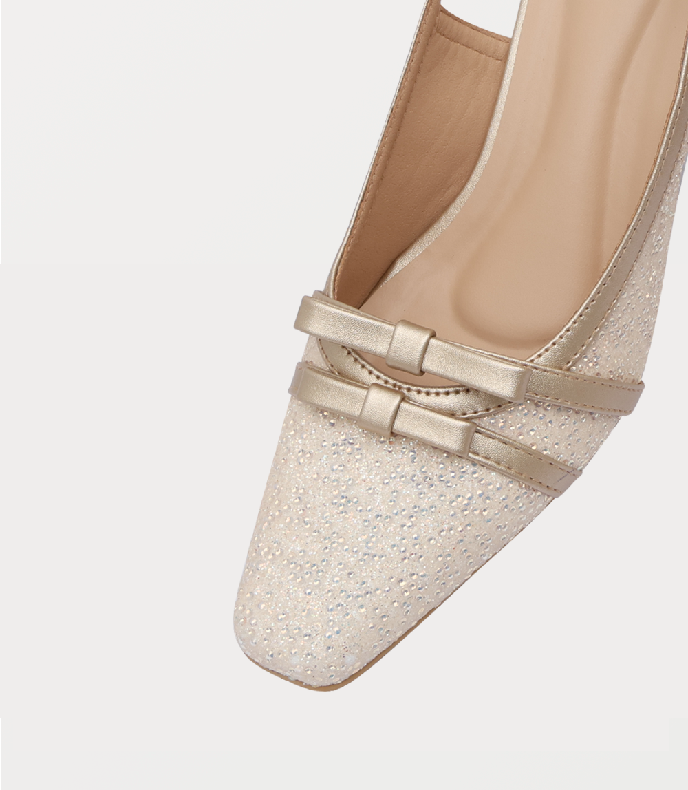 Women Sling Back-GOLDEN