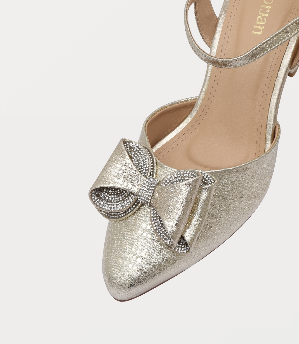 Women Sling Back-GOLDEN